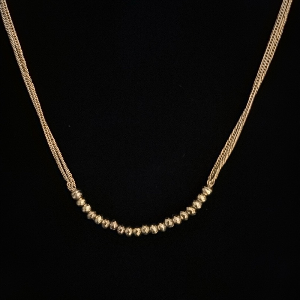 Stella & Dot Gold Beaded Necklace - Picture 2 of 4